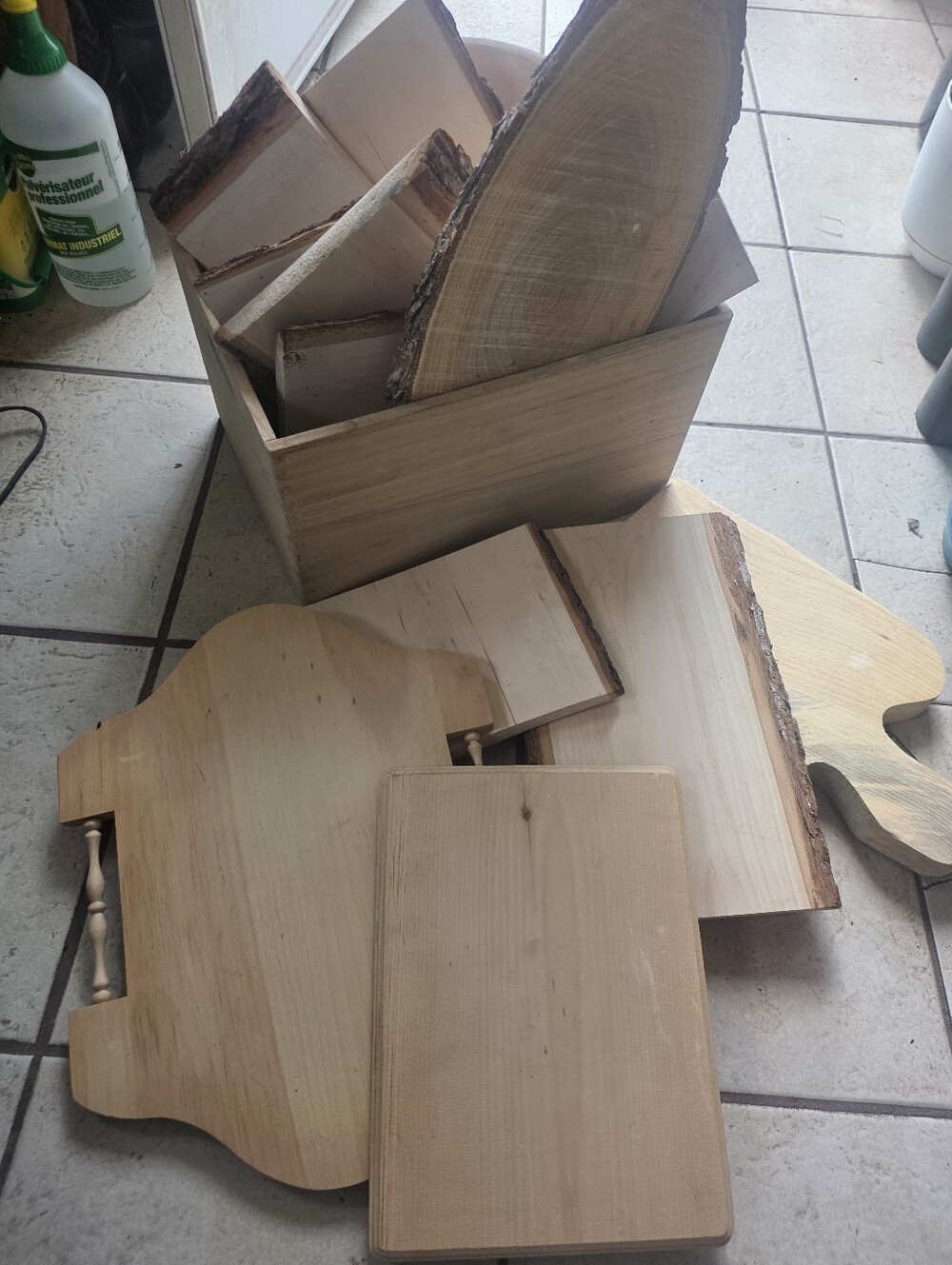 Large Lot Of Mixed Wood & Wooden Crate Basswood Included